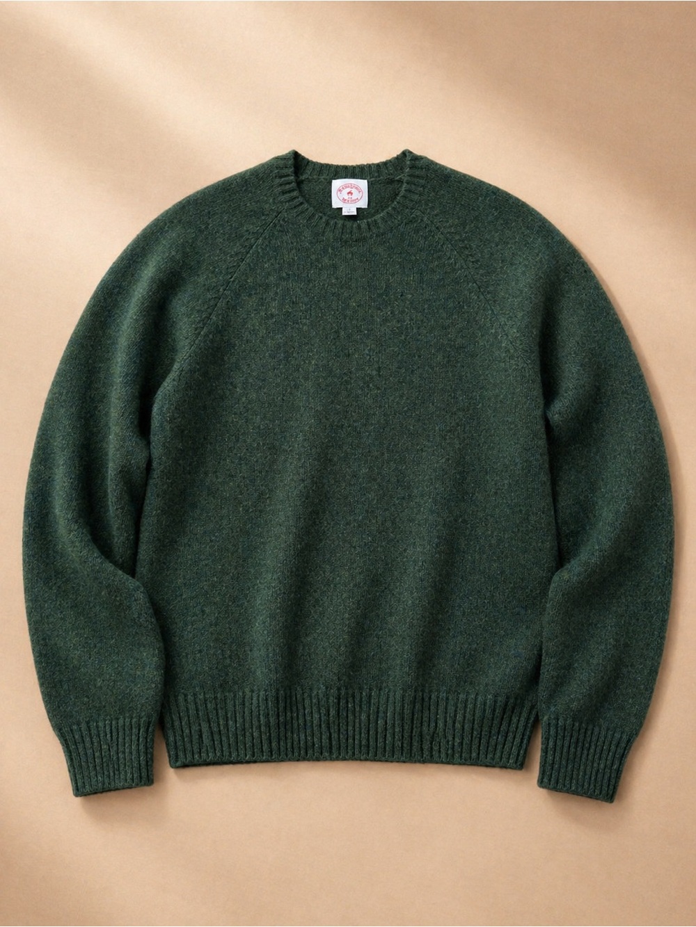 Brooks Brothers Red Fleece Men's Forest Green Wool Crewneck Sweater